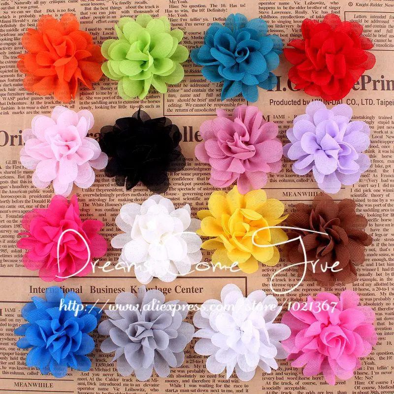 Искусственные цветы для волос 20 шт./лот 2 дюйма 16 цветов|artificial flowers|flowers forflower crochet |