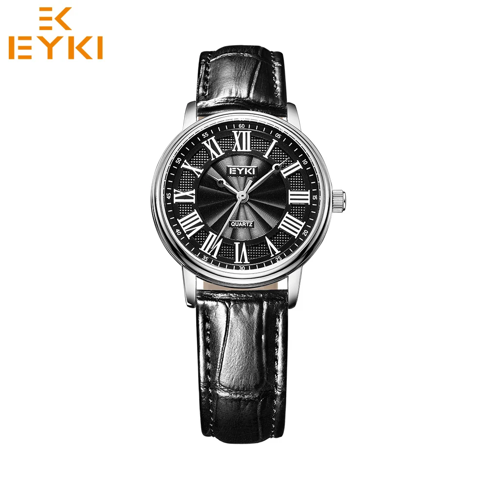 EYKI 1052, Роскошные Кварцевые часы для мужчин и женщин, повседневные наручные часы для влюбленных, часы с кожаным ремешком для часов, мужские часы regalo hombre, новинка - Цвет: EET1052S-S0202-Women