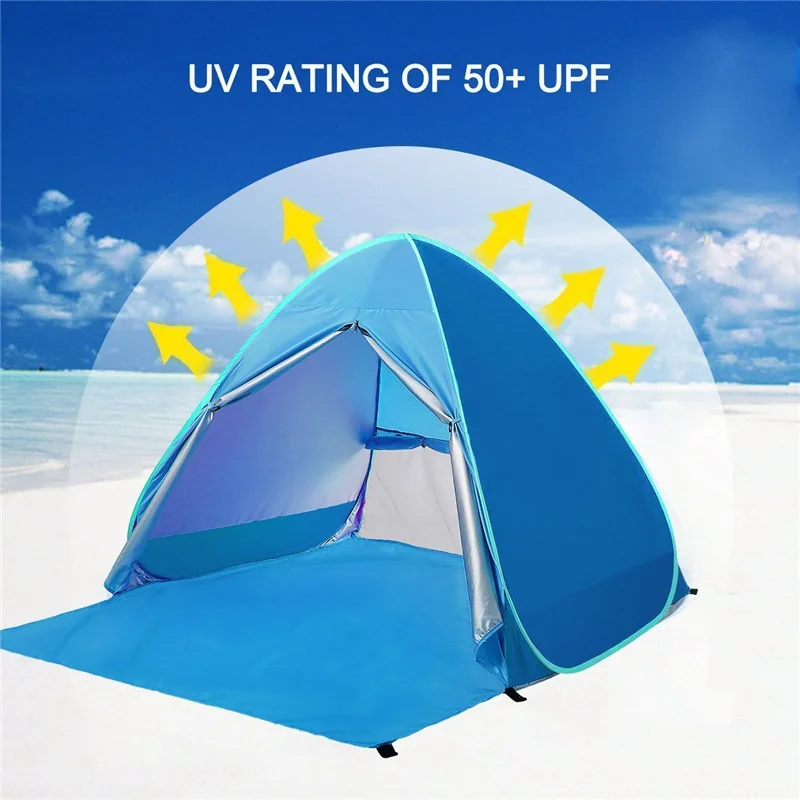 

Outdoor Automatic Instant Portable Beach Tent Anti UV Sun Shelter Camping Hiking Picnic Pop Up UPF 50+ Camping Fishing Canopys