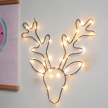 

Nordic Simple Wrought Iron Deer Head Ornaments Animal Wall Decorations Creative Crafts Home Living Room Background Wall Decorate