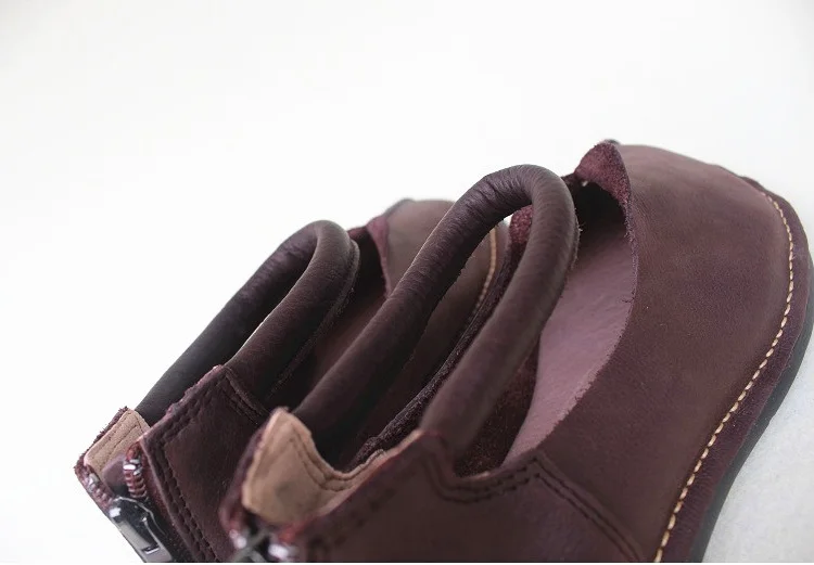 Careaymade-Новинка г. Женская обувь из натуральной кожи Mori оригинальная обувь ручной работы на плоской подошве с молнией сзади