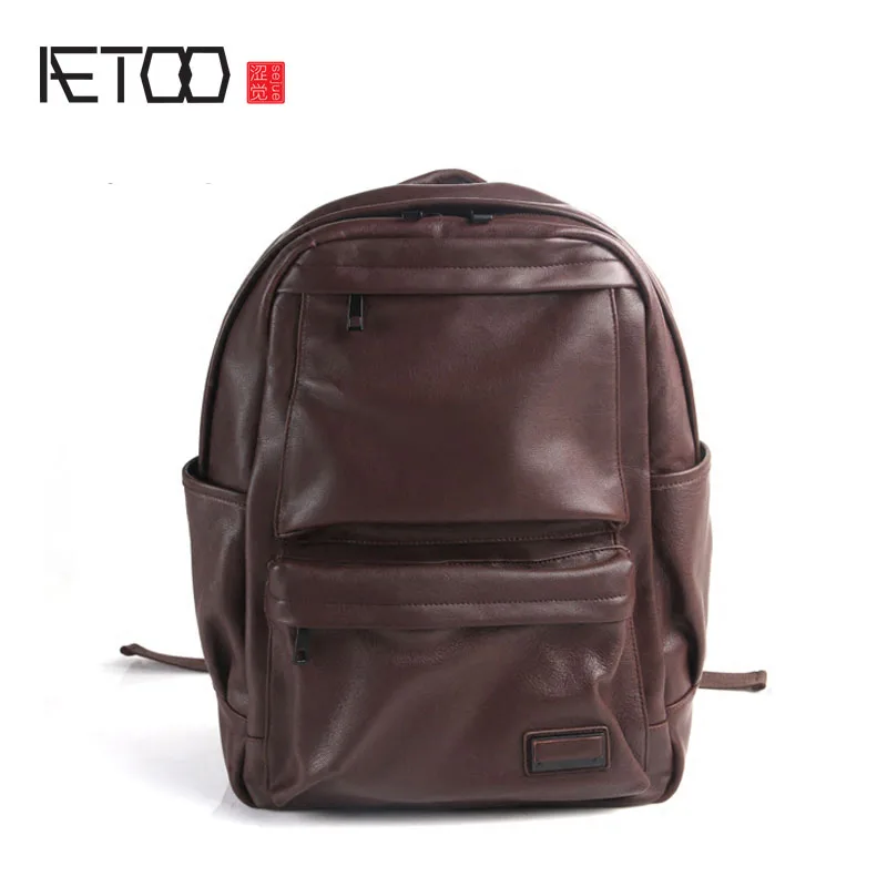 

BJYL Pure leather Europe and the United States tide section fashion leisure retro bag leather bag backpack leather
