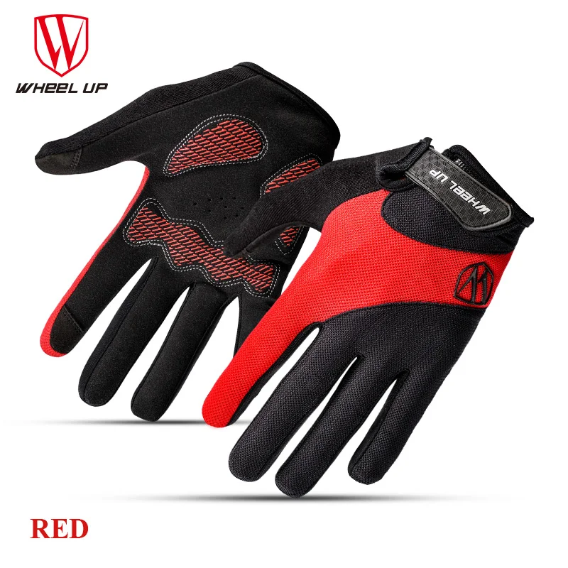 WHEEL UP full finger touch screen cycling font b gloves b font autumn road mtb mountain