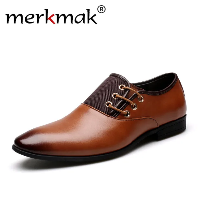 Aliexpress Online Ping For Electronics Fashion Home Merkmak Size 38 47 Men Wedding Dress Shoes Black Brown Oxford Formal Office