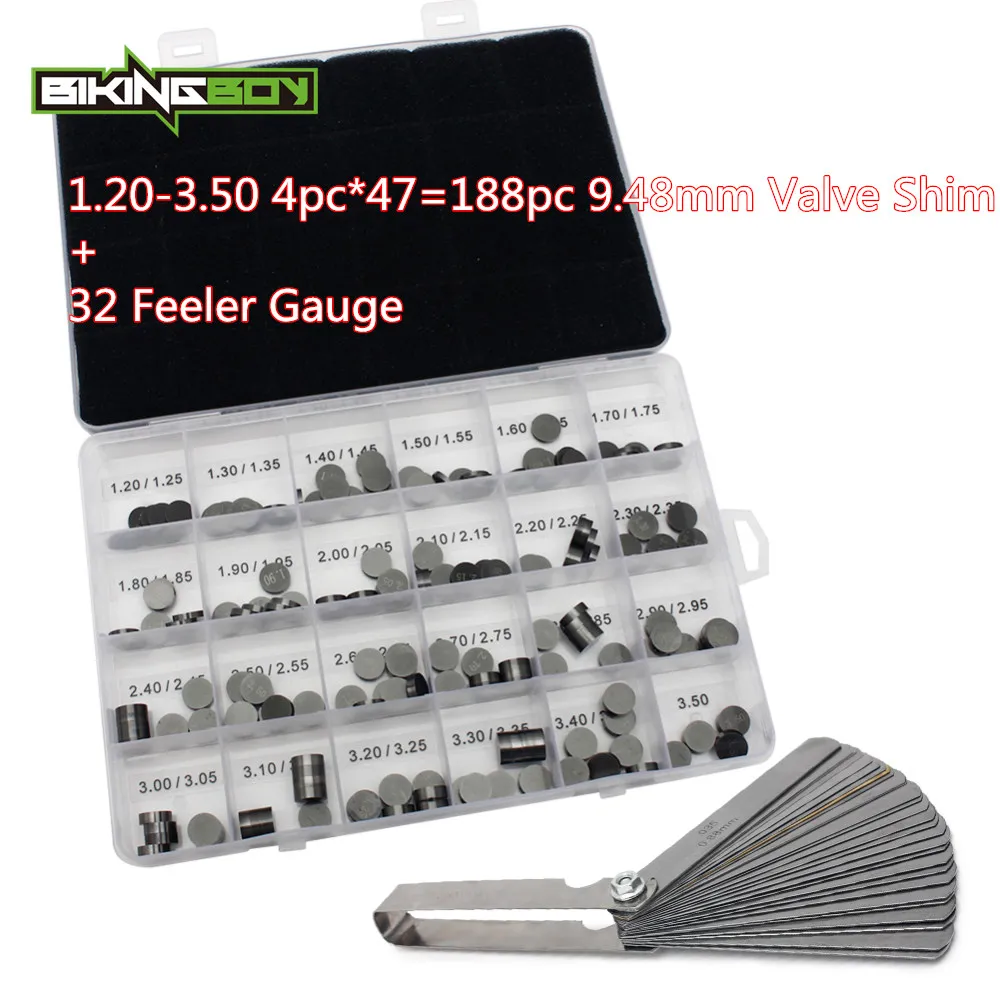 

BIKINGBOY 9.48mm 47pc 94pc 141pc 188pc 235pc Valve Shim 32 Blade Feeler Gauge YFZ450 04-09 2012 2013 YFZ450R 09-18 YFZ450X 11 12