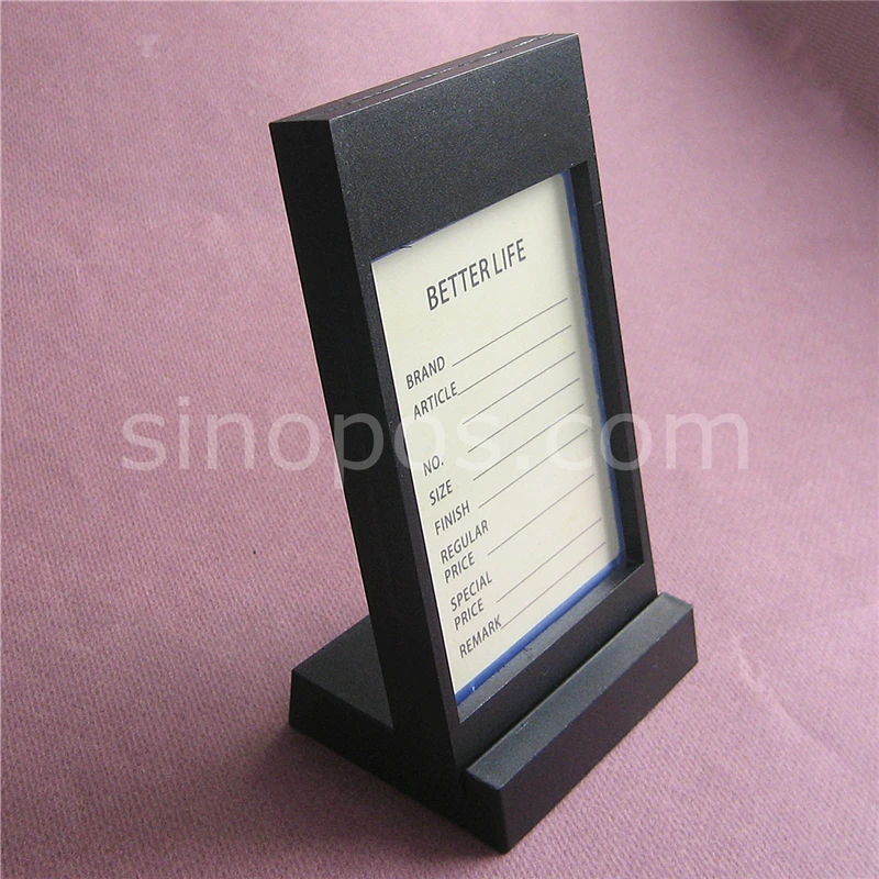 30pcs Table Name Card Rail Shop Price Tag Sign Display Stand Holder Case 6cmx4cm 