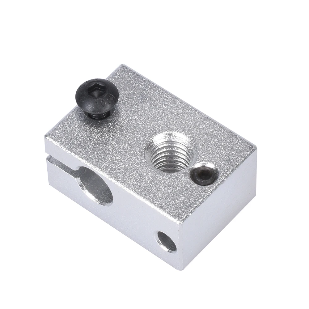 3D طابعة أجزاء E3D V6 سخان كتلة الرسمية الألومنيوم كتلة إلى J-رئيس Hotend بودين الطارد V6 سيليكون جورب سخان الثرمستور