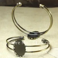 18*25 мм Овальный элемент античная бронза браслет/чистый филигранный дизайн bbrcelet