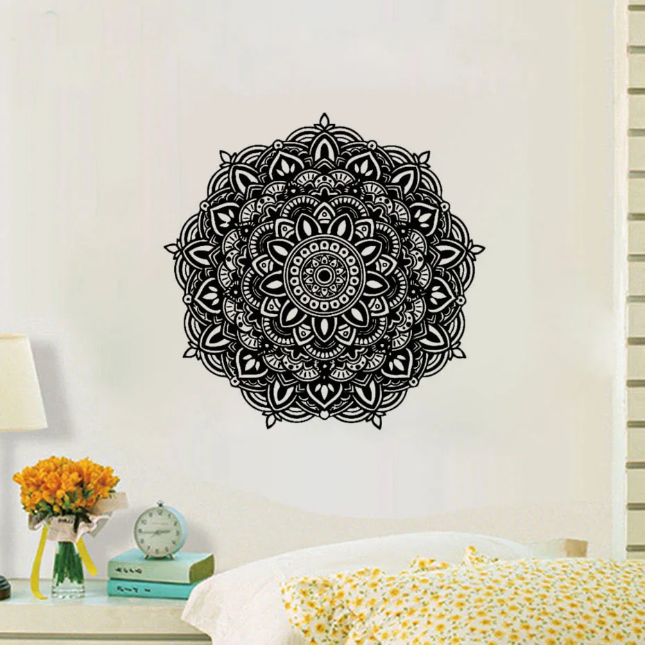 ZOOYOO Indian Pattern Wall Decals Art Vinyl Bedroom Studio Interior Decorative Wall Sticker Mandala Flower Murals ZOOYOO Indian Pattern Wall Decals Art Vinyl Bedroom Studio Interior Decorative Wall Sticker Mandala Flower Murals