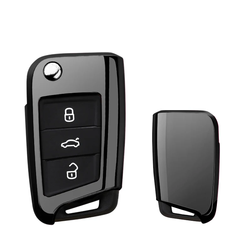 

TPU Car Styling Key Remote Case Cover Holder Case For Volkswagen VW Golf 7 Seat Ibiza Leon FR 2 Altea Aztec For Skoda Octavia