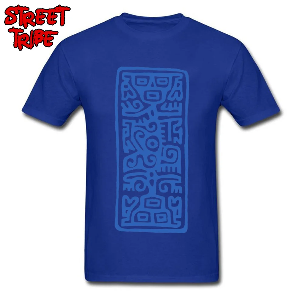 Design Aztec 2 T-shirts Special Mother Day Short Sleeve Crewneck Tops Tees 100% Cotton Men Customized Tops Tees Aztec 2 blue