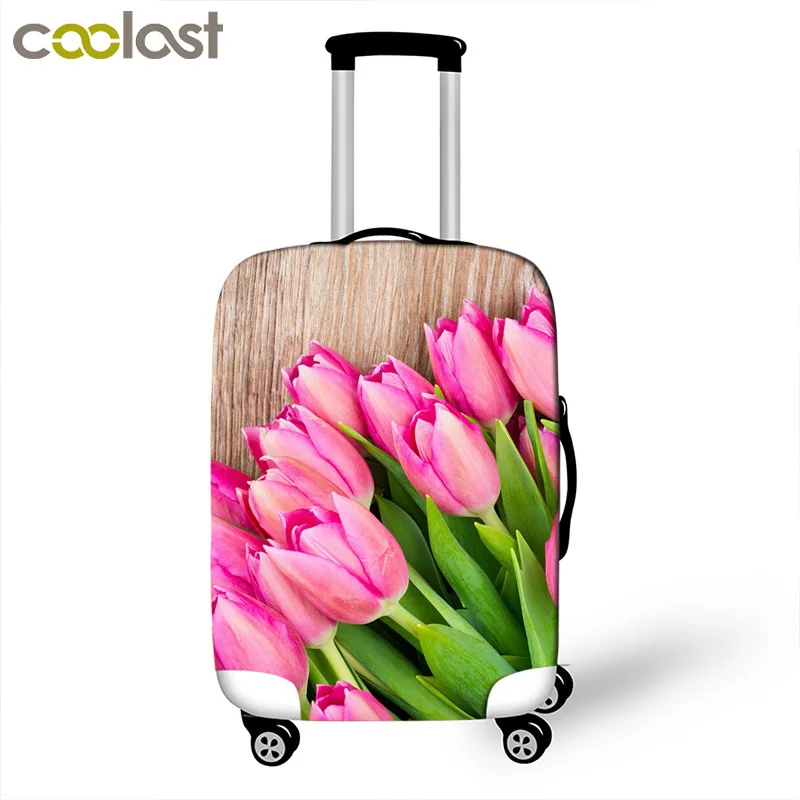 Красивые цветы, багажные Защитные чехлы для путешествий от 18 до 32 дюймов, чехол для чемодана, эластичный чехол для защиты от пыли, Чехол для багажа - Цвет: pxth17