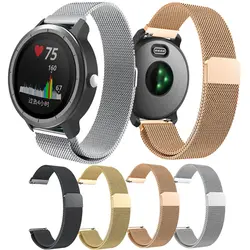 Миланский ремешок для часов Garmin Vivoactive 3/Vivomove HR/Vivoactive 3 замена музыки ремешок для часов 20 мм силиконовый ремешок