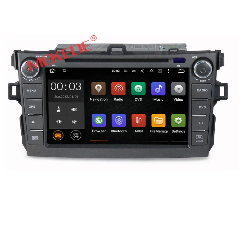 Бесплатная доставка Android7.1 Автомобильная магнитола для Toyota corolla 2007 2008 2009 2010 2011 с