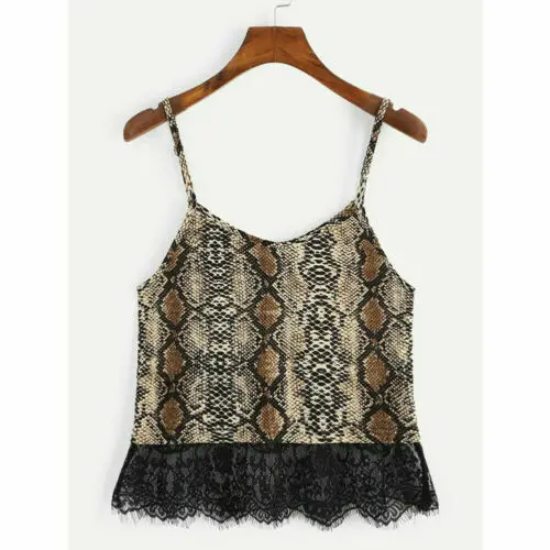 Женские модные сексуальные леопардовые топы без рукавов Camis повседневные топы на бретелях женская летняя модная одежда новое поступление