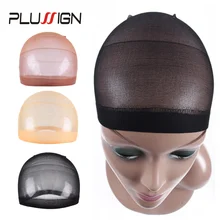 Free Size Stocking Wig Cap 24Pcs Cheap Hair Net Brown Stocking Cap Weave Caps For Women Dome Mesh Skin Color Breathable Soft