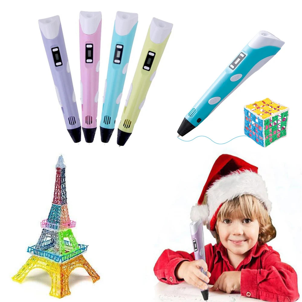 

3D Pen Printer Intelligent Doodler Pen with LED for Creating Imagination 3D Printer Pen Drawing Painting Pens Kids DIY Toys