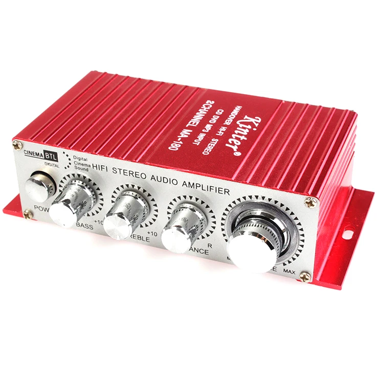 

For Kinter MA-120 12V HiFi Audio Amplifier Speaker Support FM SD USB Input 2X20W Stereo Circuit Design FM SD Card Music Play