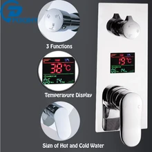 3 способа душевой клапан хромированный для ванной Душевой контроль картридж для душа настенное крепление из нержавеющей стали контрольный Лер