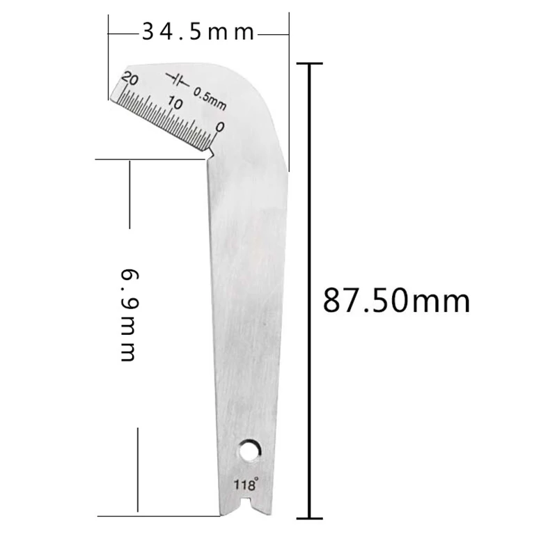 Details about 118 Degree Twist Drill Bits Angle Gage Grinding Center