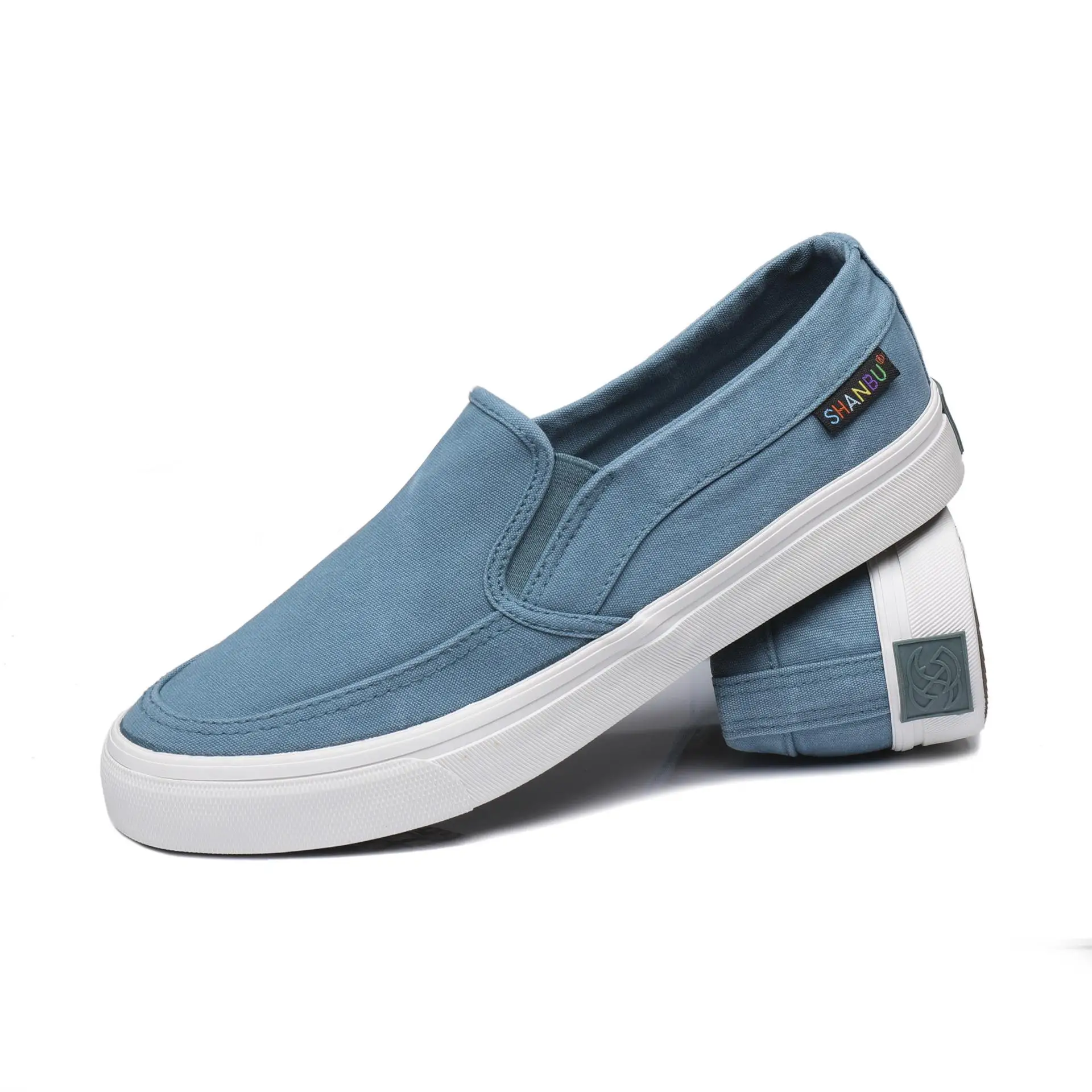 2018 Canvas Denim Shoes Men Casual Slip On Man Leisure Shoe Breathable