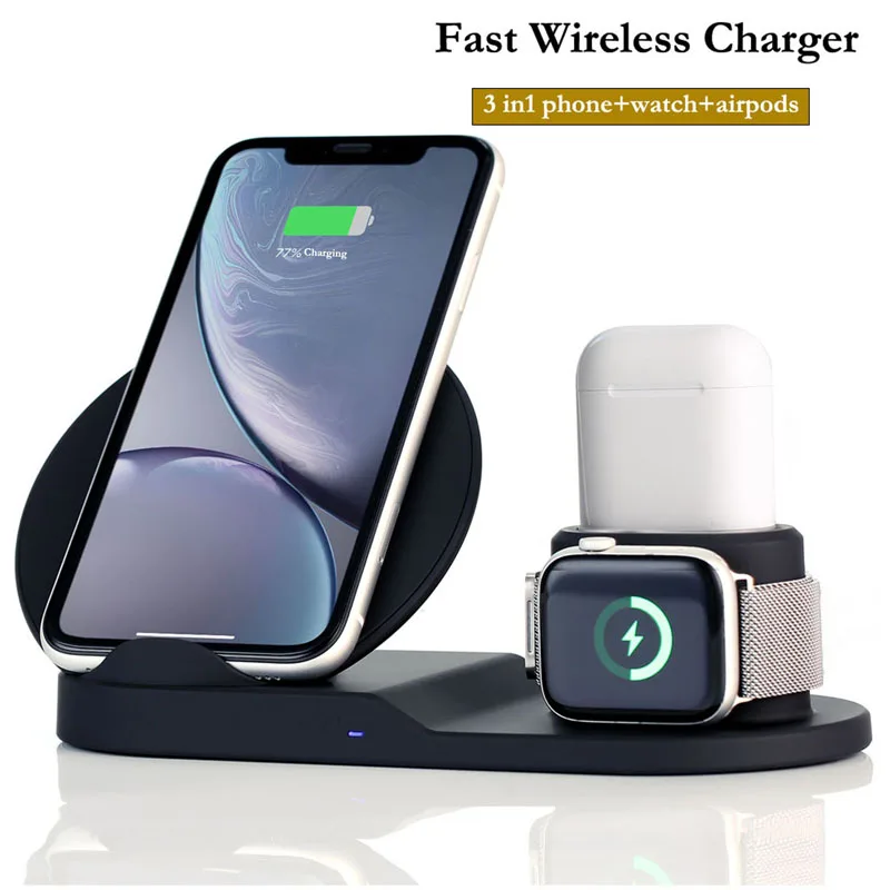 

Wireless Charger Charging Stand for Apple Watch and Iphone and Airpods for iphone Xs/X Max/XR/X/8/8Plus/Watch 3-in-1 For Samsung