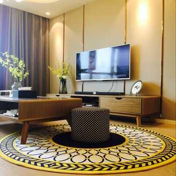 

European Simplicity Round Carpets For Living Room Computer Chair Area Rug Children Play Tent Rugs And Carpets Cloakroom Carpet