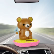 Автомобильные украшения Милая Солнечная голова для кидинга Медведь кукла автомобильное украшение авто Интерьер медведь с флагом приборной панели Декор Аксессуары