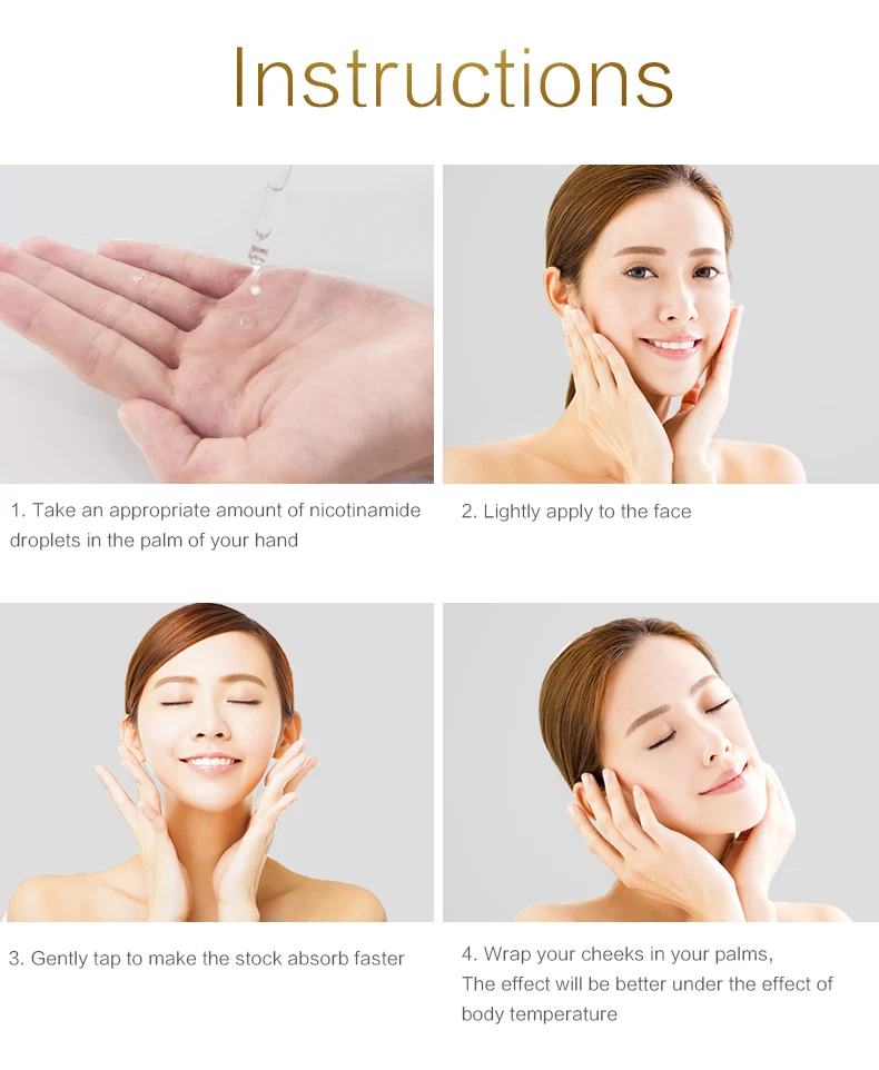 Coreia do Cuidado da Pele Clareamento da Pele Hidratação da Pele Piso do Músculo Niacinamida Solução Rosto Soro Brilho Facial Essência 40ml b3 14 High Quality Beleza e saúde