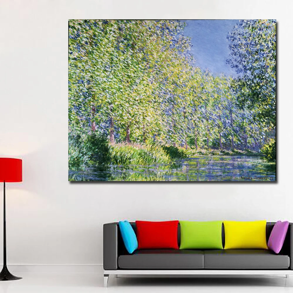 

SELFLESSLY Claude Monet Painting Water Lilies Canvas Wall Art Painting Printed Home Decor Oil Canvas Painting