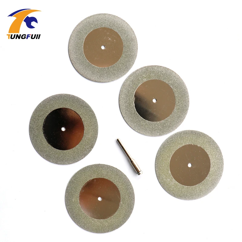 High Hardness 5pcs 50mm MINI Generic Diamond Coated Cutting Discs For Dremel Rotary Tools blade