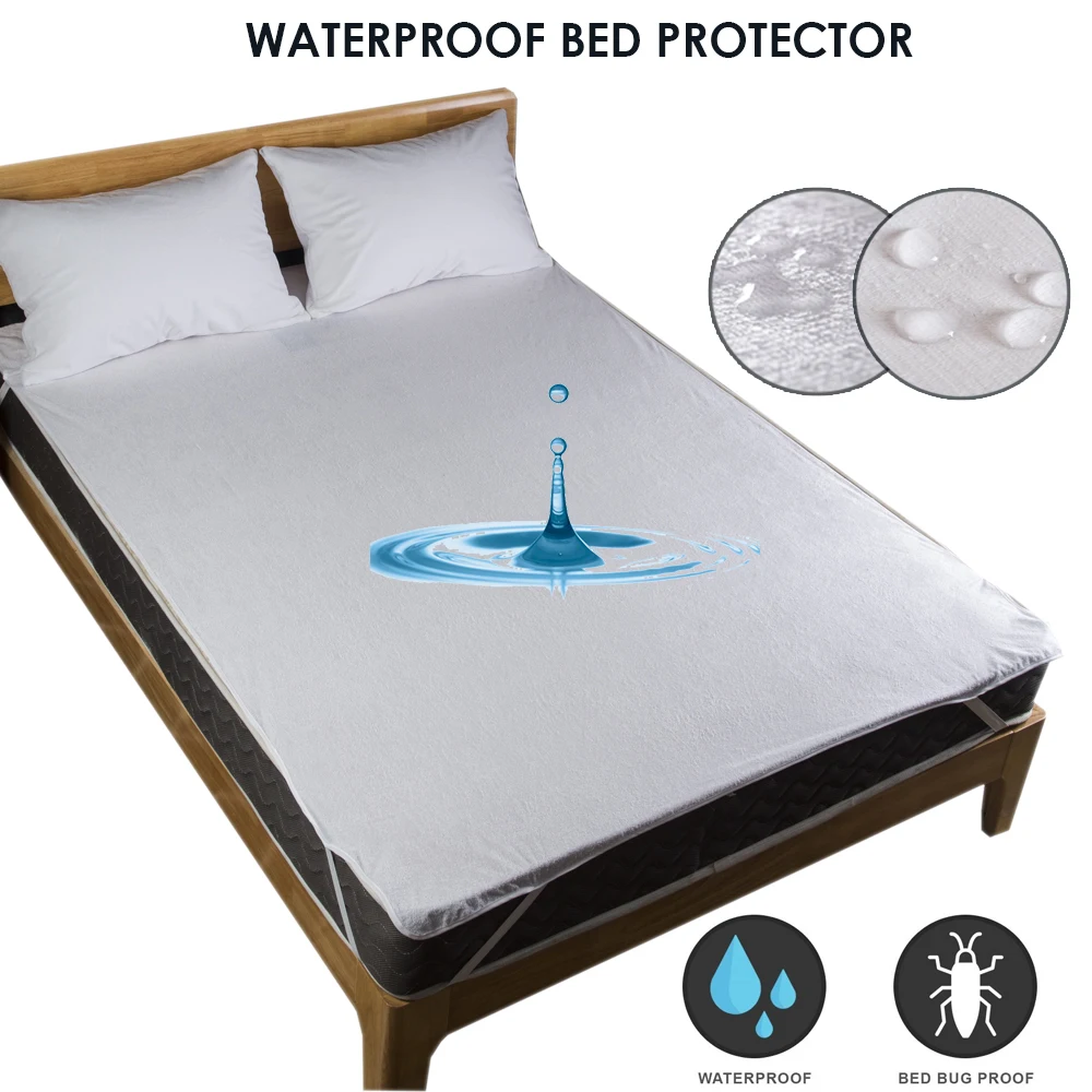 LFH القطن تيري للماء غطاء سرير ل وسادة فراش و توبر مع الفرقة السرير حامي فراش مقاوم للماء حامي حشرة الفراش LFH القطن تيري للماء غطاء سرير ل وسادة فراش و توبر مع الفرقة السرير حامي فراش مقاوم للماء حامي حشرة الفراش