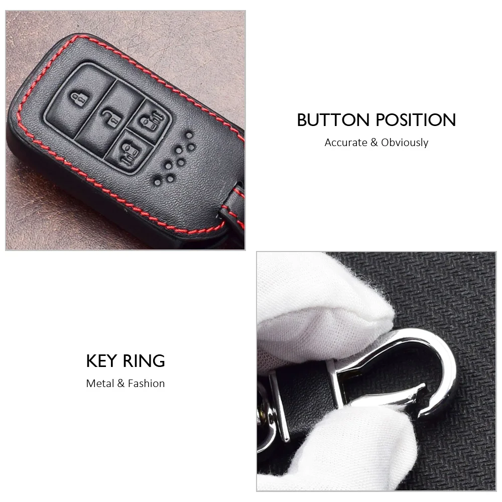 Кожаный чехол для ключа автомобиля для Honda Odyssey Elysion 4 кнопки умный дистанционный чехол для ключа чехол Брелок куртка сумка авто аксессуары