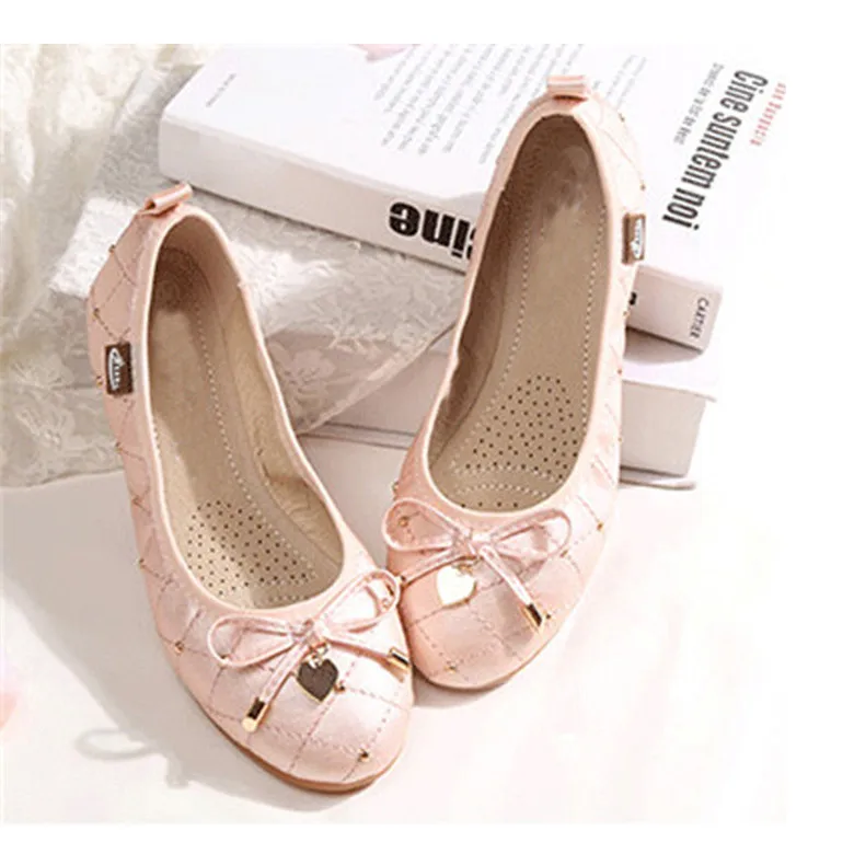 BEYARNEPopular женские мокасины удобные в деловом стиле женская обувь на плоской подошве милые балетки обувь очень мягкие плоские туфли womenE321 - Цвет: Розовый