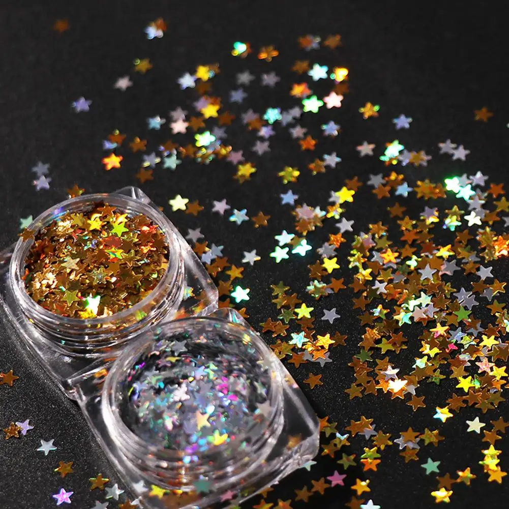

3mm Natural Women Pentagram Paillette Nail Art Decor DIY Manicure Tools