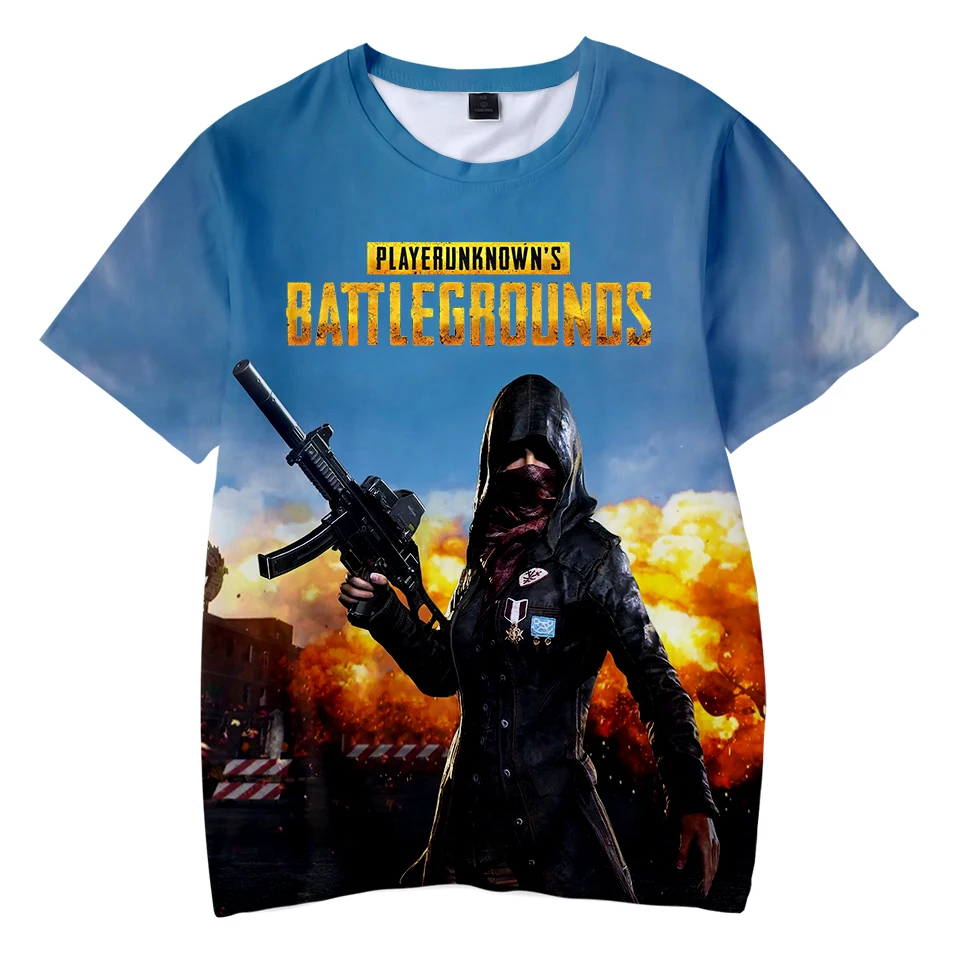 Модная детская футболка PUBG Game для мальчиков и девочек топы с 3d принтом Лидер