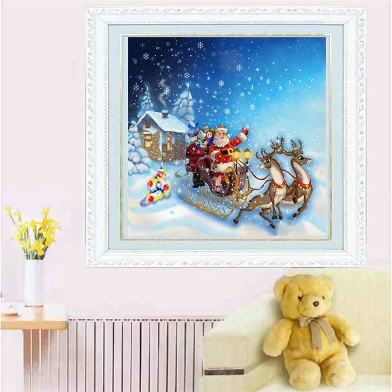 

5D diy diamond painting Santa Claus Send Christmas Gift cross stitch full resin rhinestone embroidery kits home decor crafts