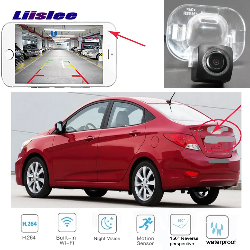 LiisLee для Hyundai Fluidic Verna Solaris Grand Avega i25 Accent Sedan 2010 ~ 2015 HD камера ночного видения|Камера