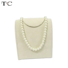 Бежевый бархат Ювелирные украшения кулон Дисплей держатель для Цепочки и ожерелья Дисплей стенд 11.5*7*12 Высокое качество