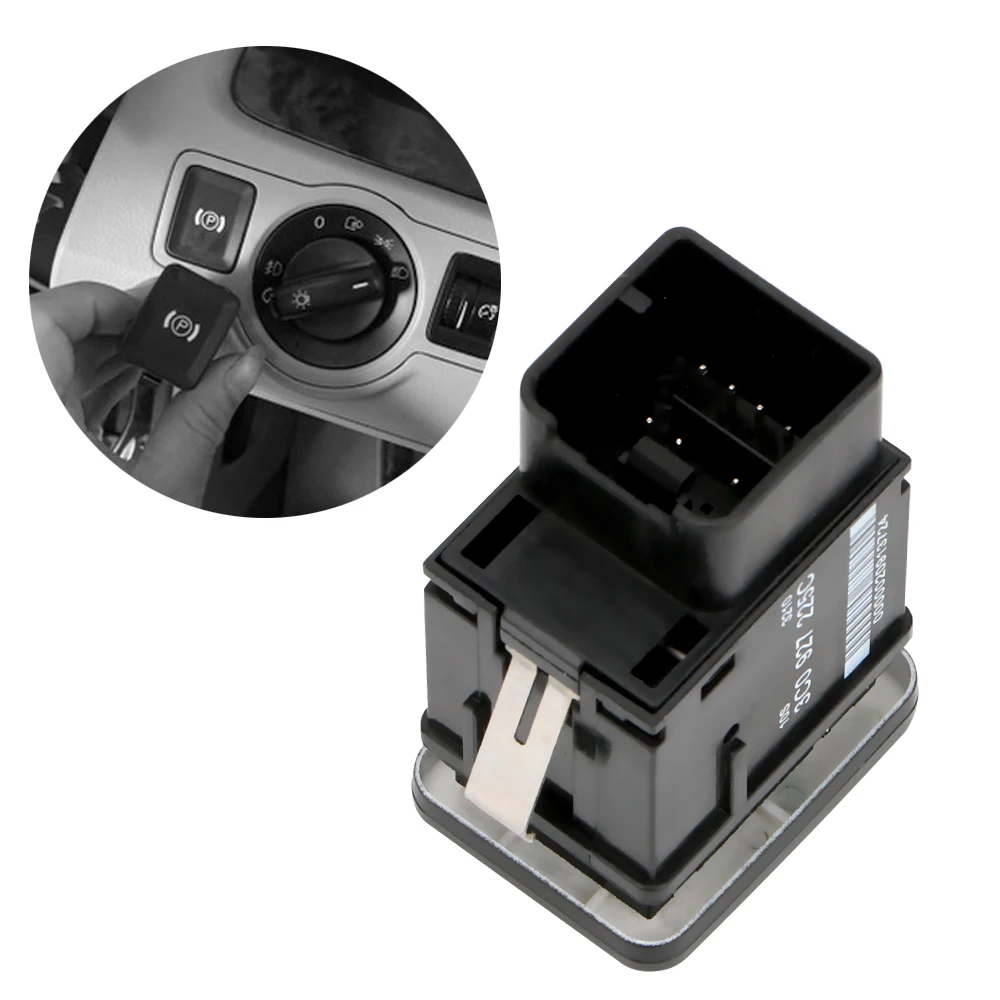 

LEEPEEInterior Parts Electronic Parking Brake Handbrake Switch Universal 3C0927225C Button Switch EPB For VW Passat R36 B6 C6 CC
