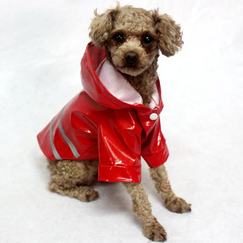 Водонепроницаемый дождевик для собак, светоотражающая полоска, одежда для домашних животных для маленьких собак, повседневная куртка с капюшоном, летняя одежда для щенков дождевые пальто, Комбинезоны
