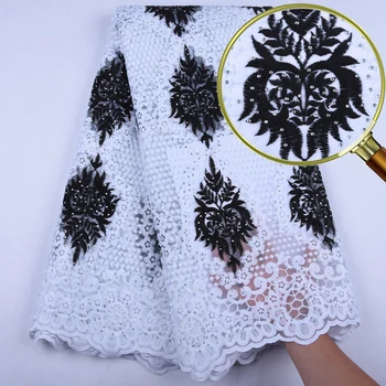 

Wholesale Price African Lace Fabric With Stones For Dress Nigerian Women Embroidery Milk Silk Tulle Lace Dress For Party 1556B