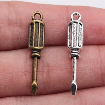 

WYSIWYG 5pcs 31x6mm Pendant Screwdriver Tool Screwdriver Charm Pendants For Jewelry Making Screwdriver Pendants