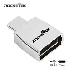 Rocketek Высокое качество USB 2,0 для type c OTG адаптер алюминиевый телефон тип-c аксессуары разъем для Xiaomi Oneplus LG Nexus 5X6 P