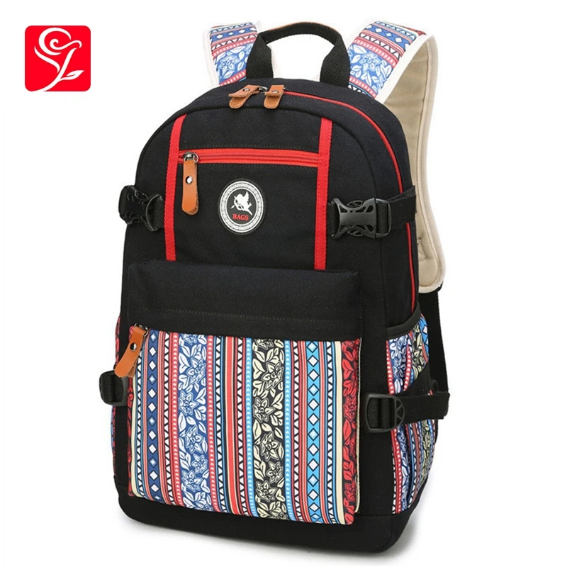 

Women Floral Printing Backpack Canvas Backpacks For Teenage Girls School Bag Backpack Big Travel Mochila Escolar