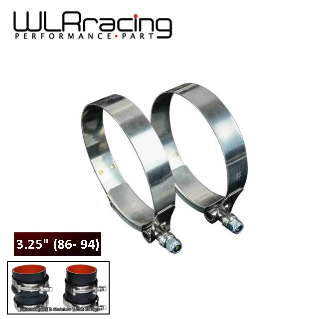 WLR RACING-(2 шт./лот) 3,2" зажимы 86 мм-94 мм Нержавеющая 304 силиконовый турбо шланг муфта T фонарик на руль велосипеда комплект высокого качества WLR5255