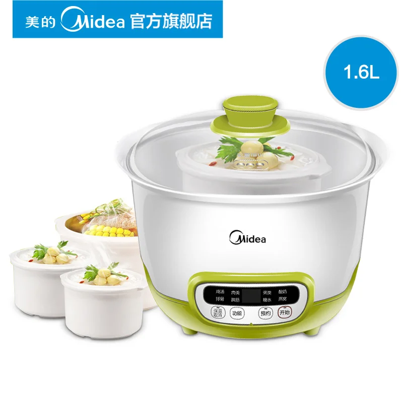 Пароварка Midea с раздельной водой фарфоровая суповая кастрюля вареная кружка