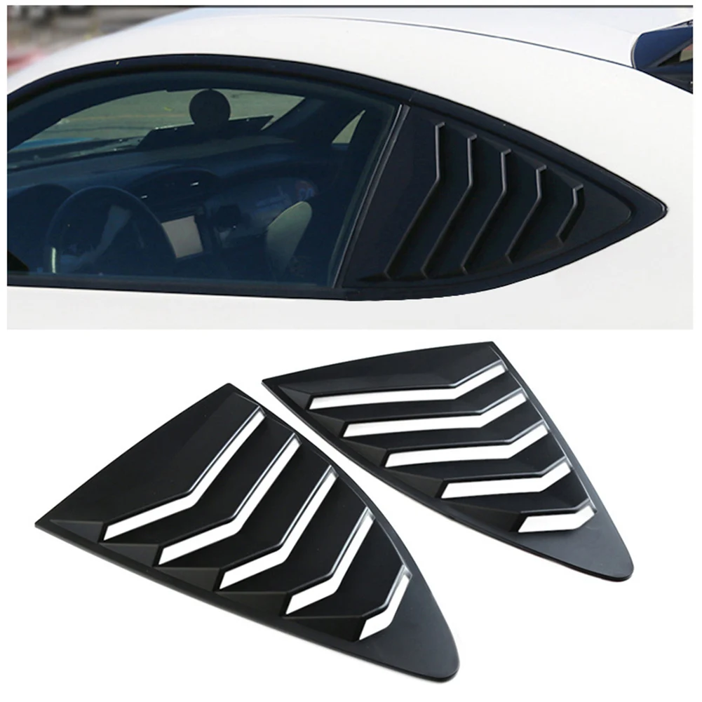 2Pcs ABS Rear Louver Quarter Window Panel DIY Style Car Accessories for