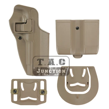 

Tactical CQC Serpa Quick Right Hand Paddle Belt Loop Pistol Gun Holster w/ Magazine Pouch Mag Case for Beretta 92 96 M9 M92