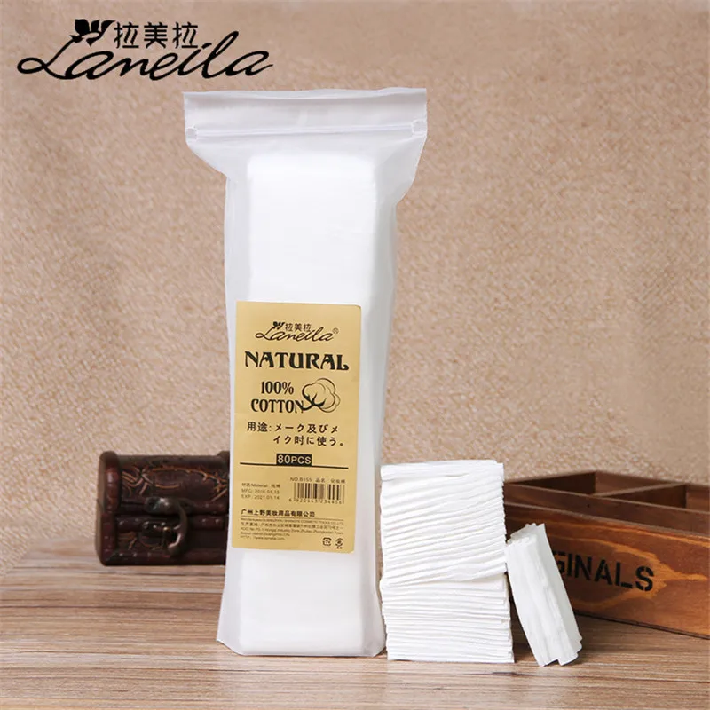 80Pcs Thick Cotton Makeup Cotton Wipes Soft Makeup Remover Pads Facial